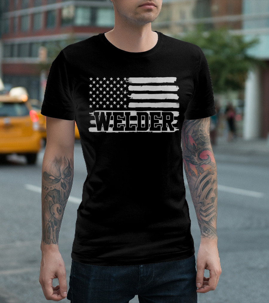 Welder USA Flag T-Shirt