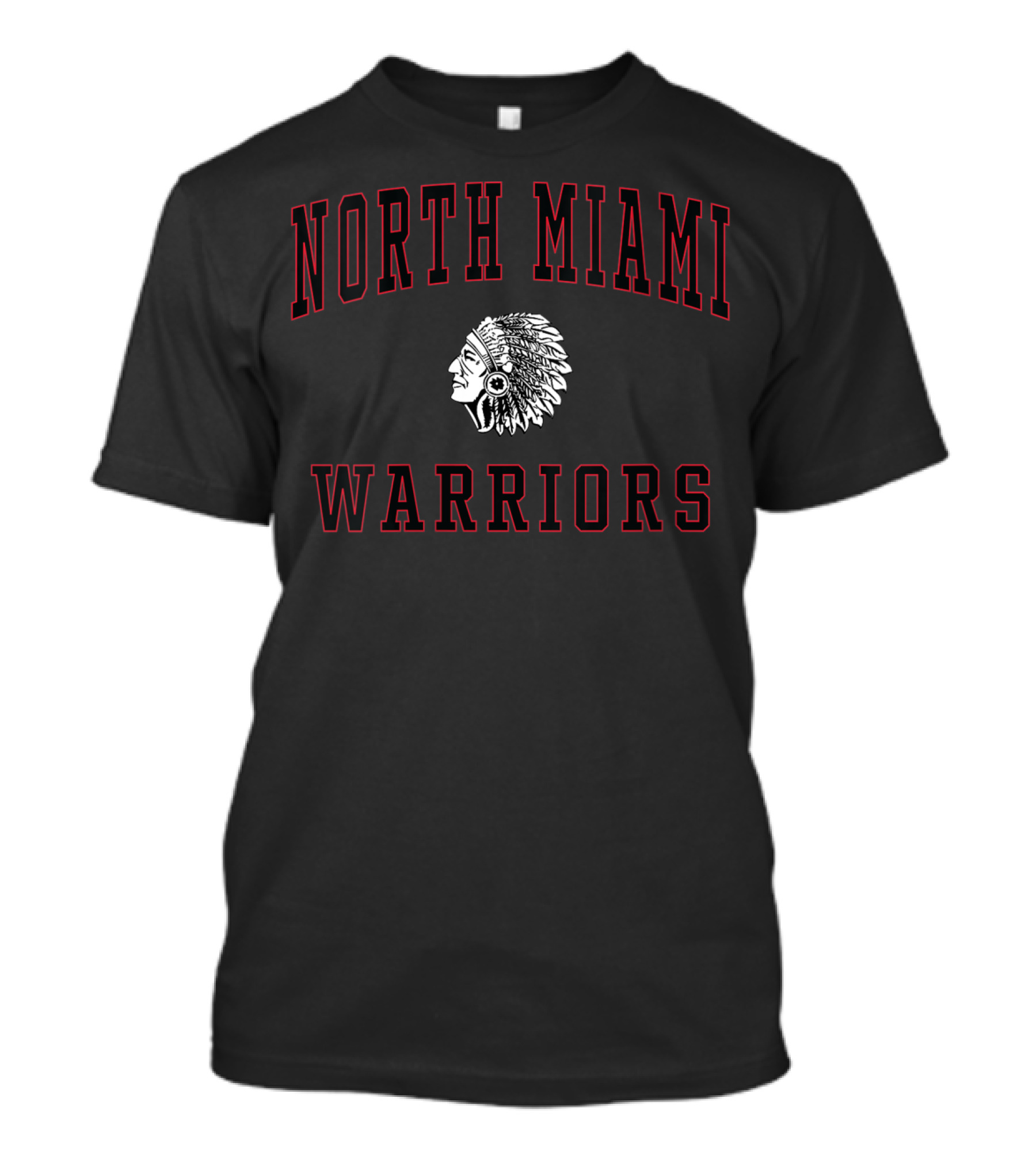 North Miami Warriors Indian Chief Head T-Shirt