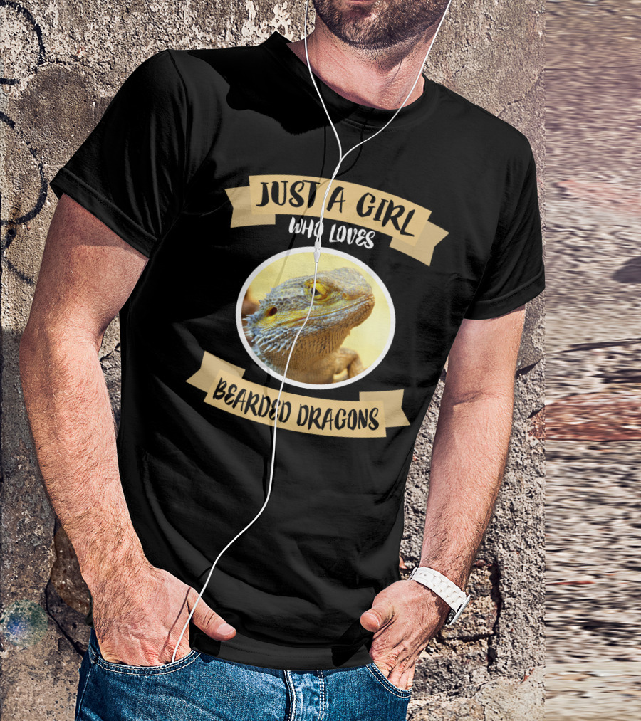 JUST A GIRL WHO LOVES BEARDED DRAGONS REPTILE T-Shirt