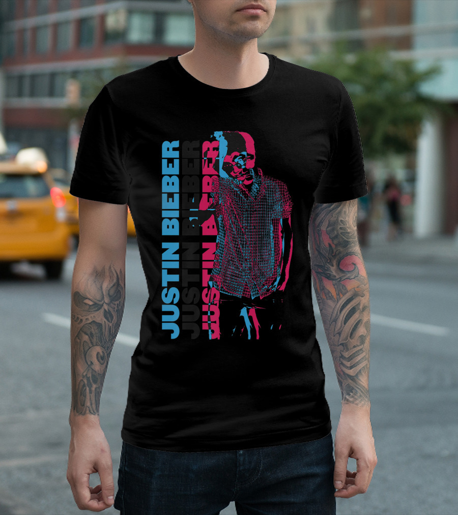 JUSTIN BIEBER BELIEVE ERA 3D COLOURS VIBRANT T-Shirt