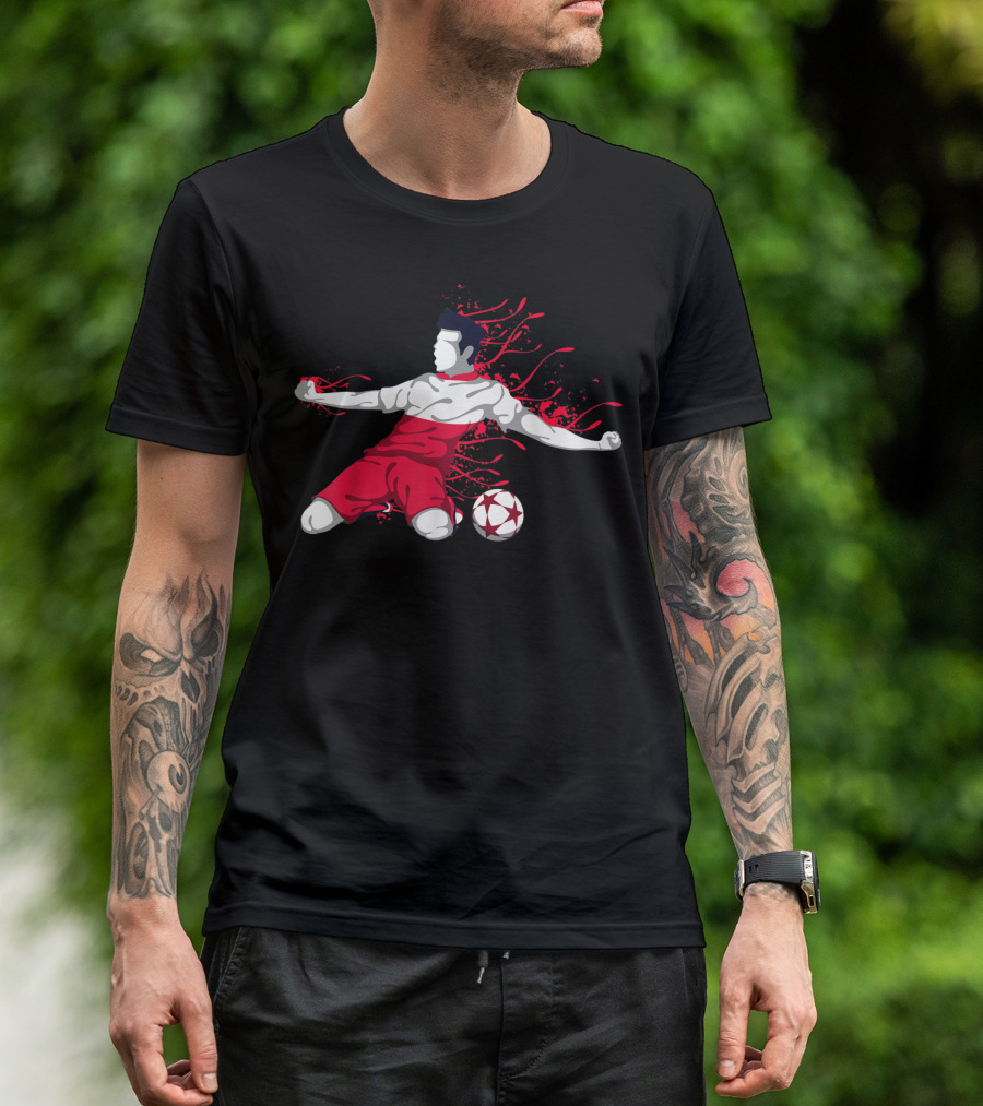 POLAND NATIONAL SOCCER TEAM JERSEY POLISH FOOTBALLER CELEBRATION WITH BALL T-Shirt