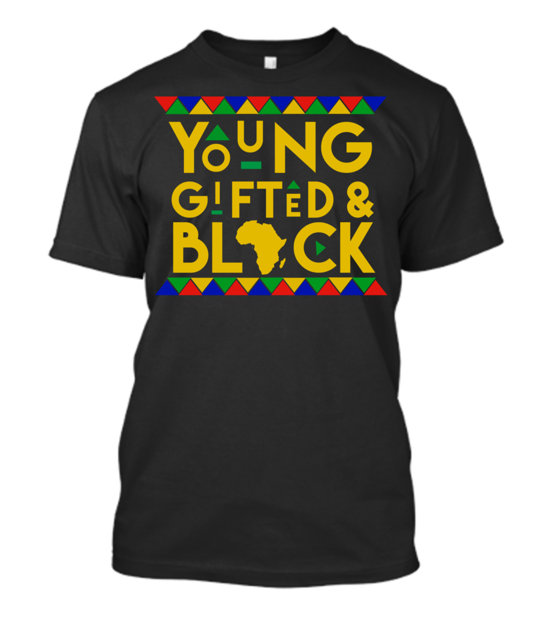 YOUNG GIFTED And BLACK AFRICA MOTHERLAND HBCU AFRO T-Shirt