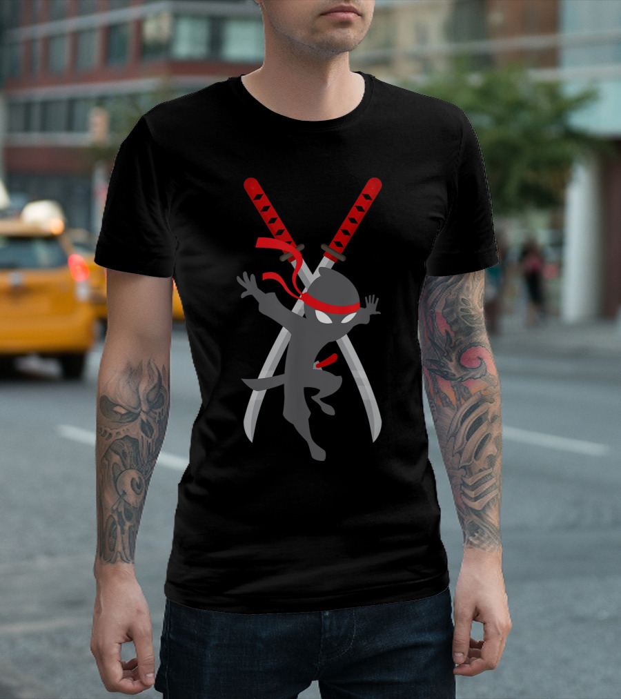 Cwc Chad Wild Ninja Swords Red Bandana Jumping Figure T-Shirt
