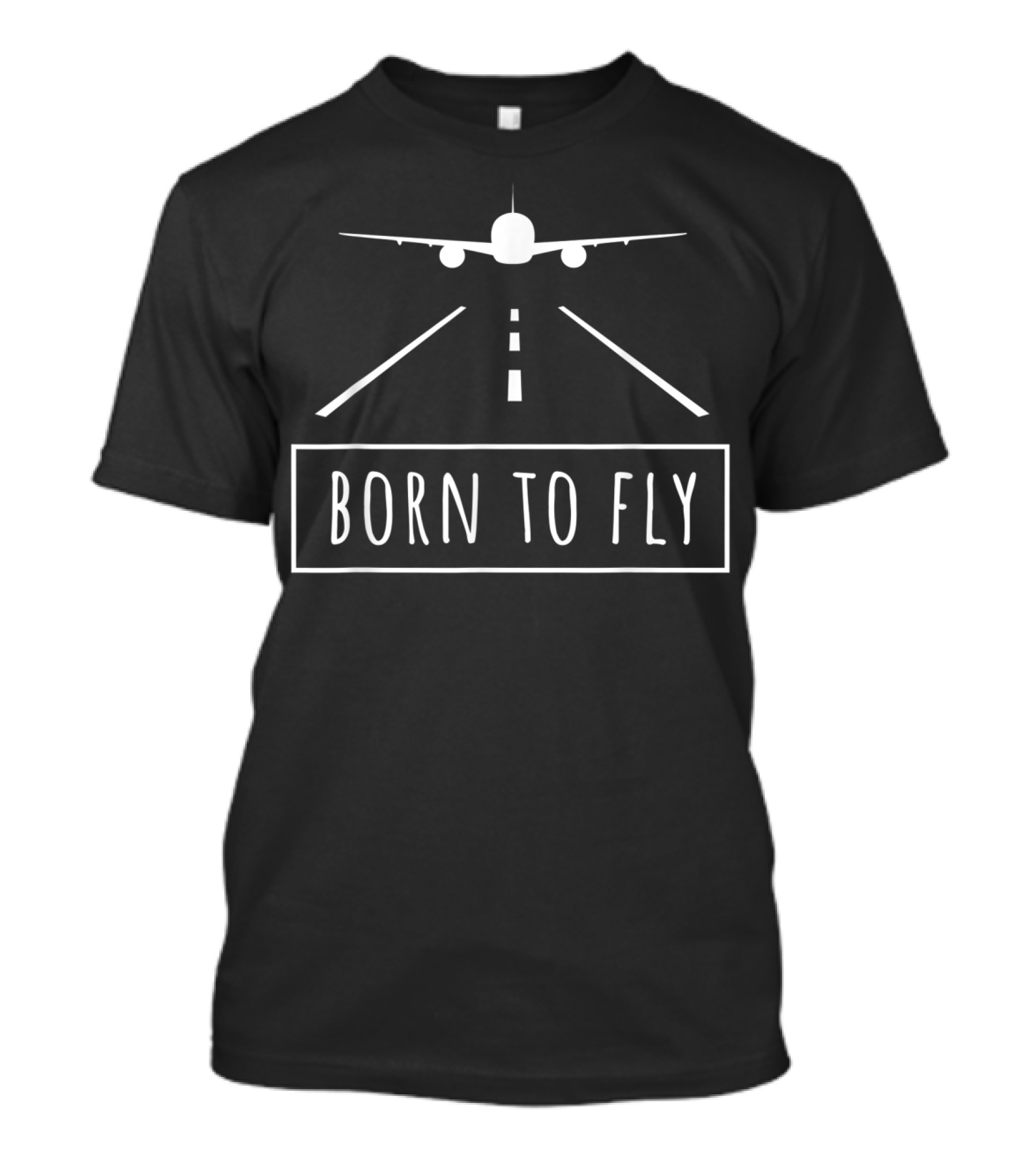 Born To Fly Aviation Pilot Airplane Runway T-Shirt