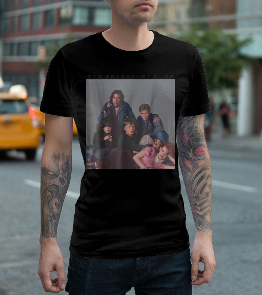 The Breakfast Club Cast Group Photo 80s Iconic Movie Scene T-Shirt