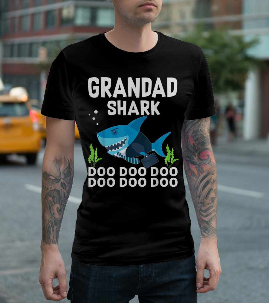 Grandad Shark Doo Doo Doo Doo Doo From Wife T-Shirt