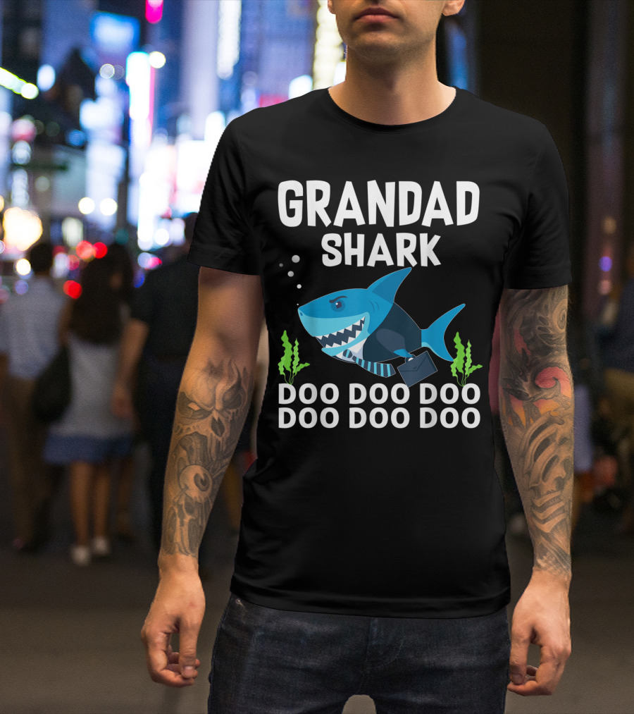 Grandad Shark Doo Doo Doo Doo Doo From Wife T-Shirt