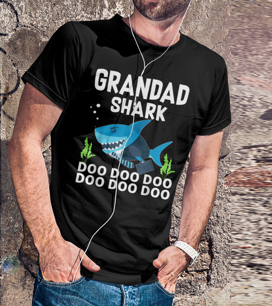 Grandad Shark Doo Doo Doo Doo Doo From Wife T-Shirt