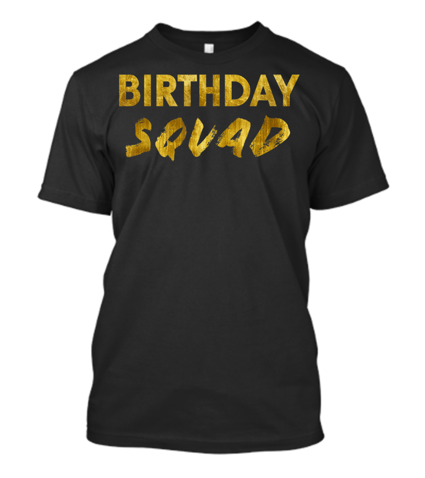 Birthday Squad Party Gold T-Shirt