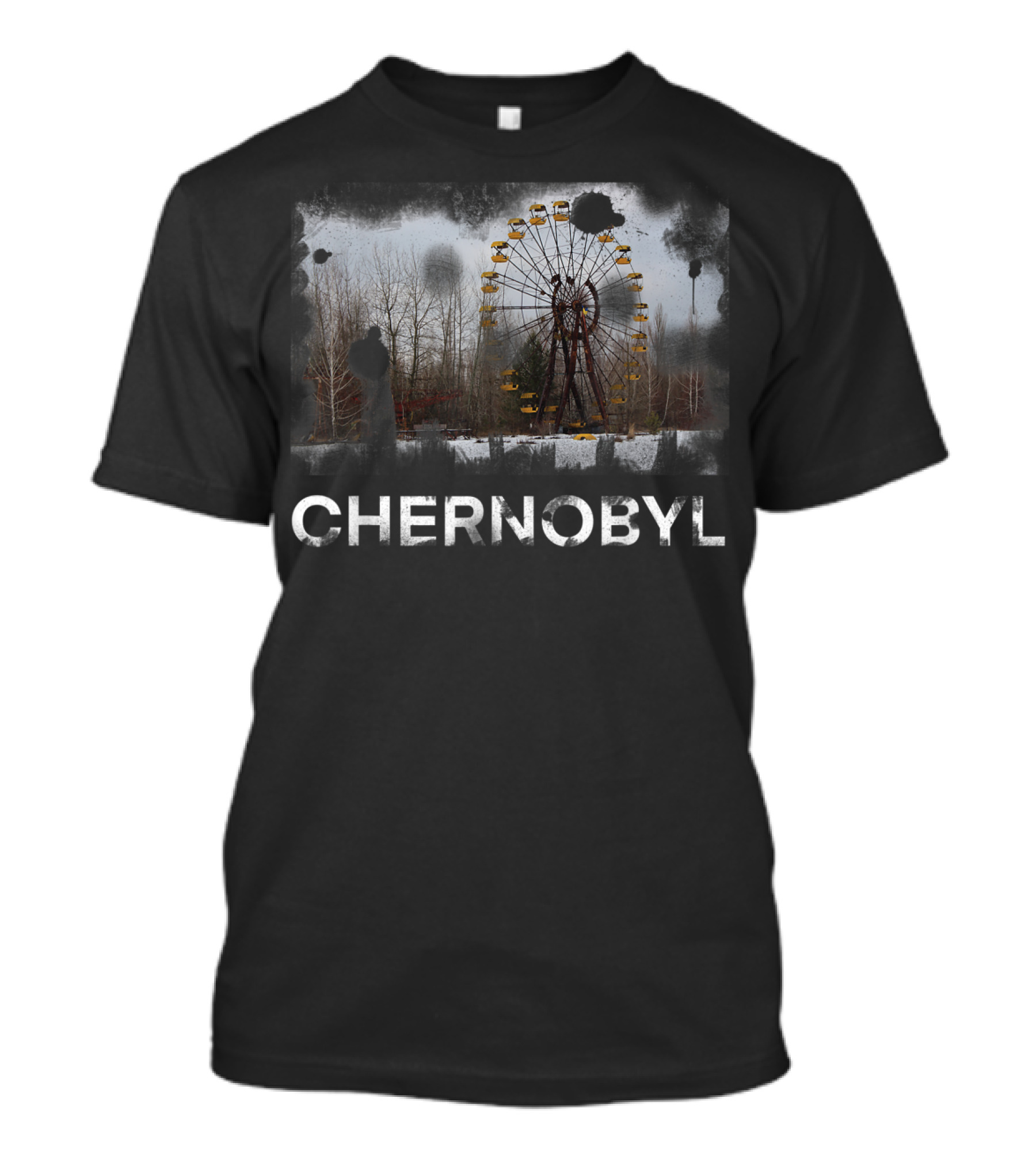 Chernobyl Pripyat Ferris Wheel Urban Decay Scene T-Shirt
