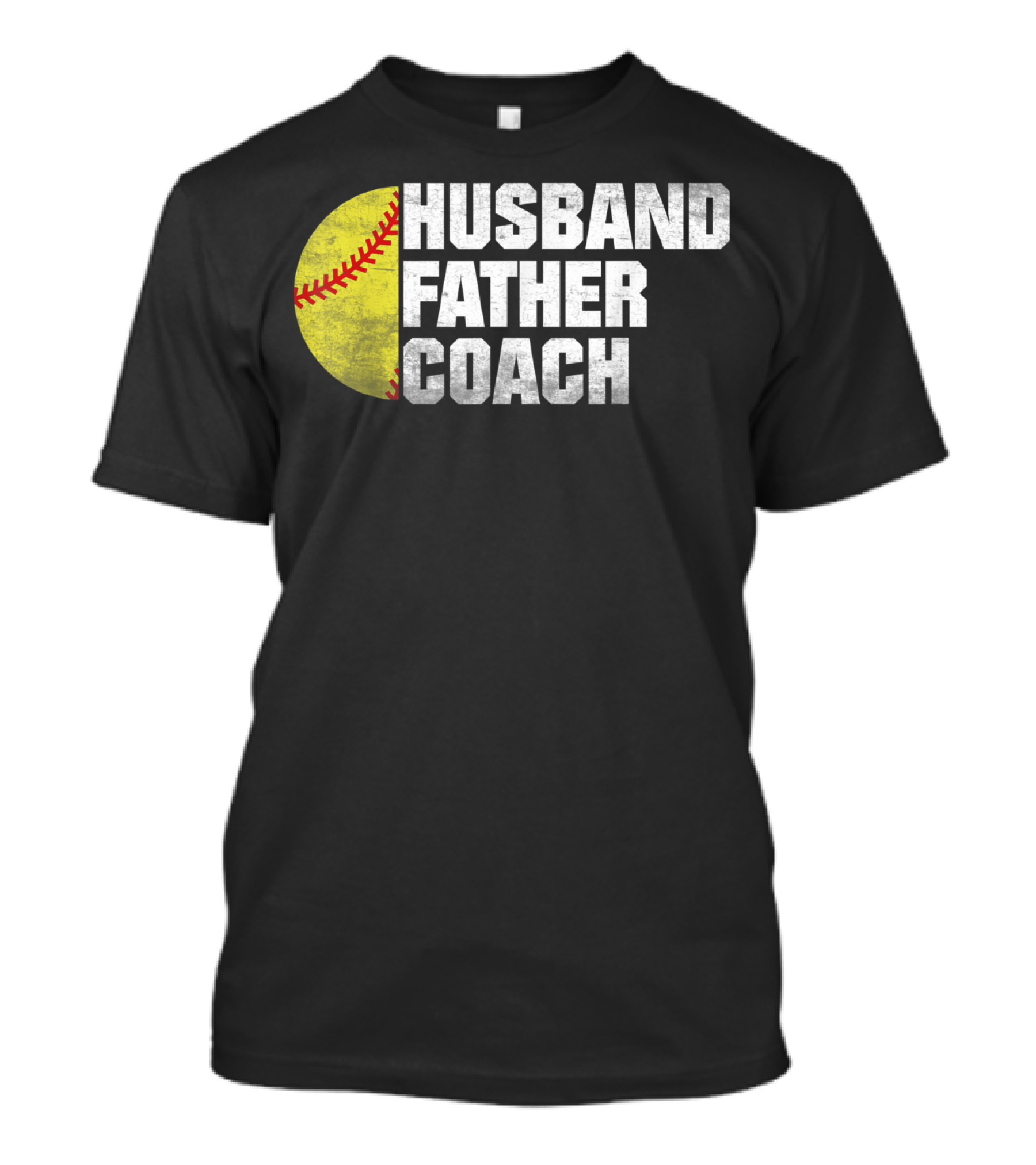 Husband Father Coach Softball T-Shirt