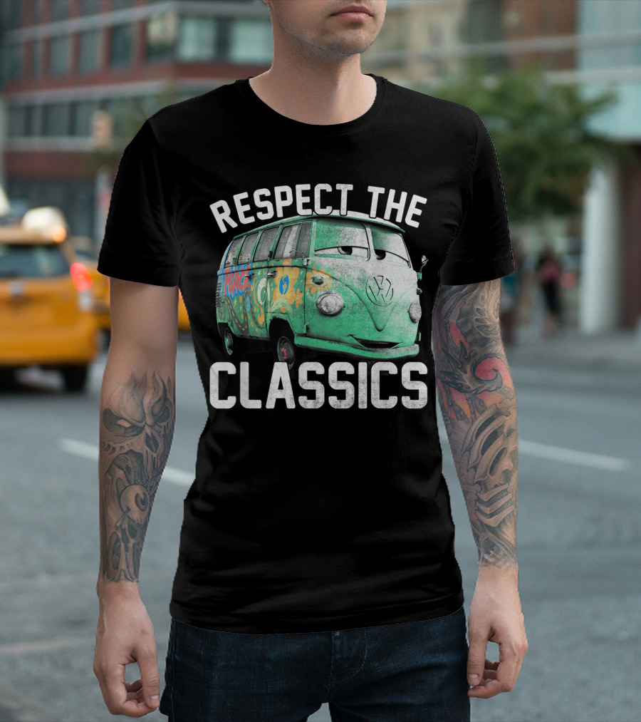 Disney Pixar Cars Fillmore Respect The Classics Vintage Bus T-Shirt