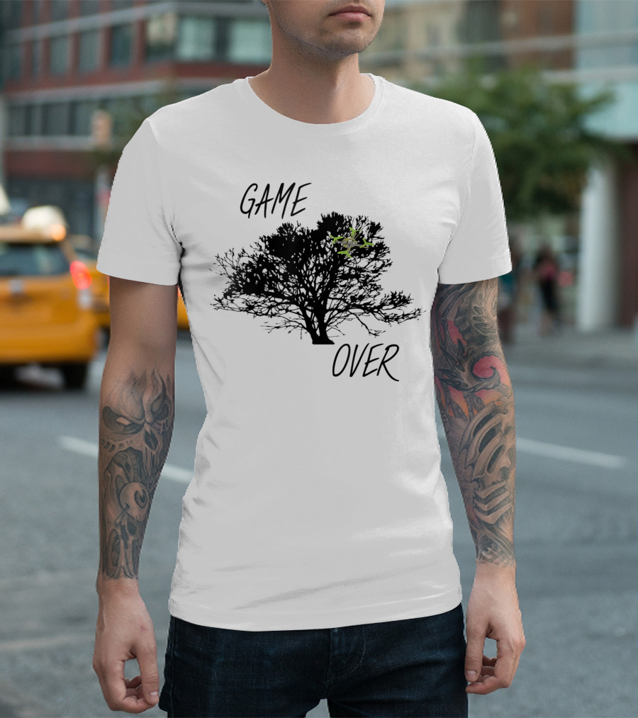 Game Over FPV Drone Stuck in Tree T-Shirt