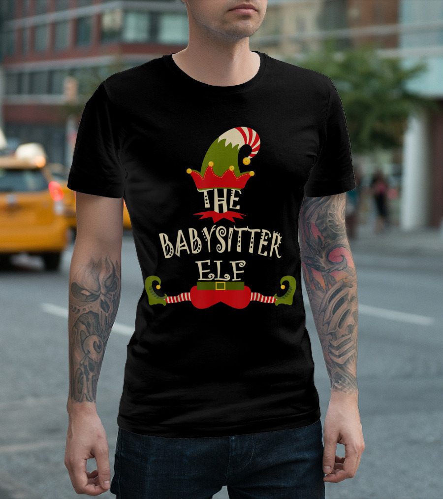The Babysitter Elf Christmas Funny Cool T-Shirt