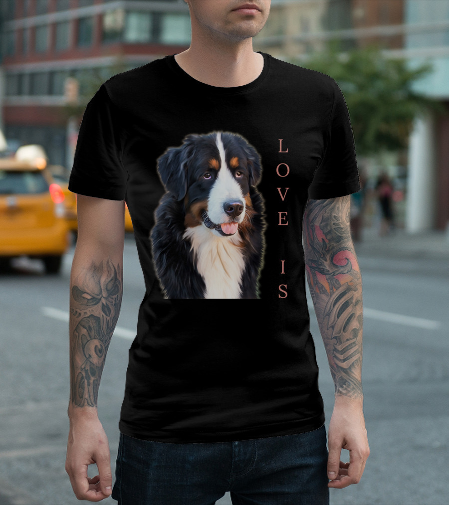 Love Is Bernese Mountain Dog Women Men Kids Dog T-Shirt