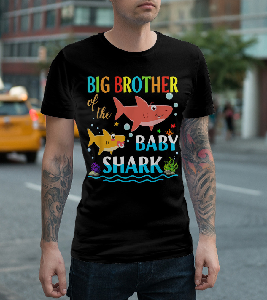 Big Brother of the Baby Shark Birthday Celebration Ocean T-Shirt