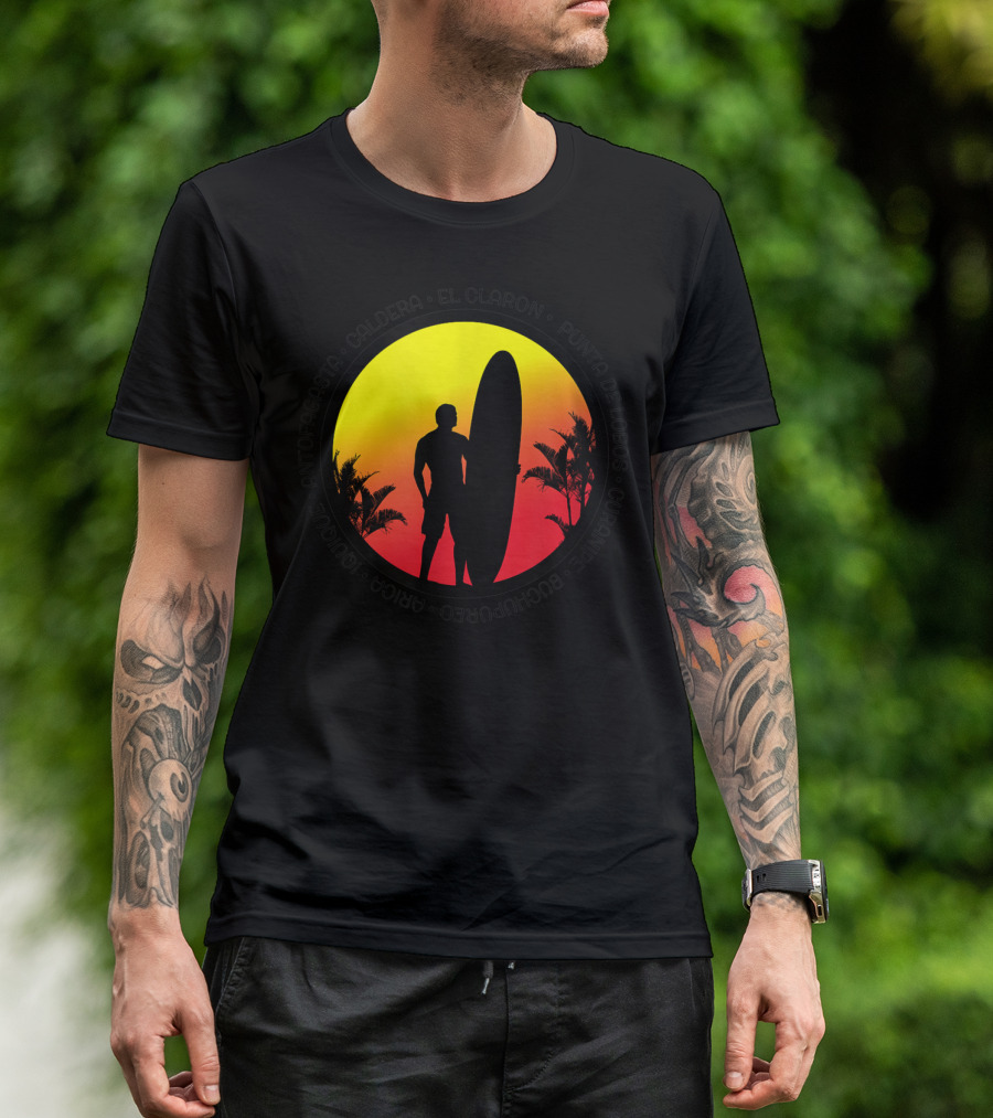 Antofagasta Caldera Surf Silhouette El Claro Punta De Lobos Curanilahue T-Shirt