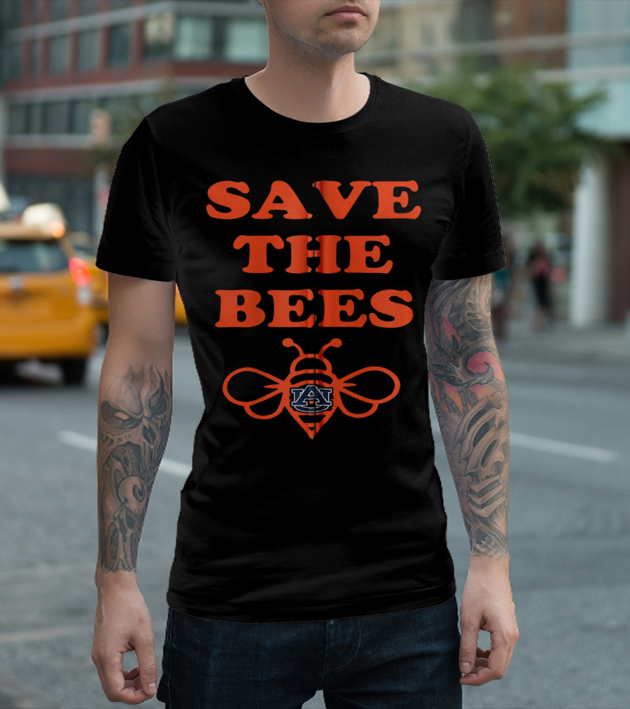 Save The Bees Auburn Tigers College Beekeeper T-Shirt