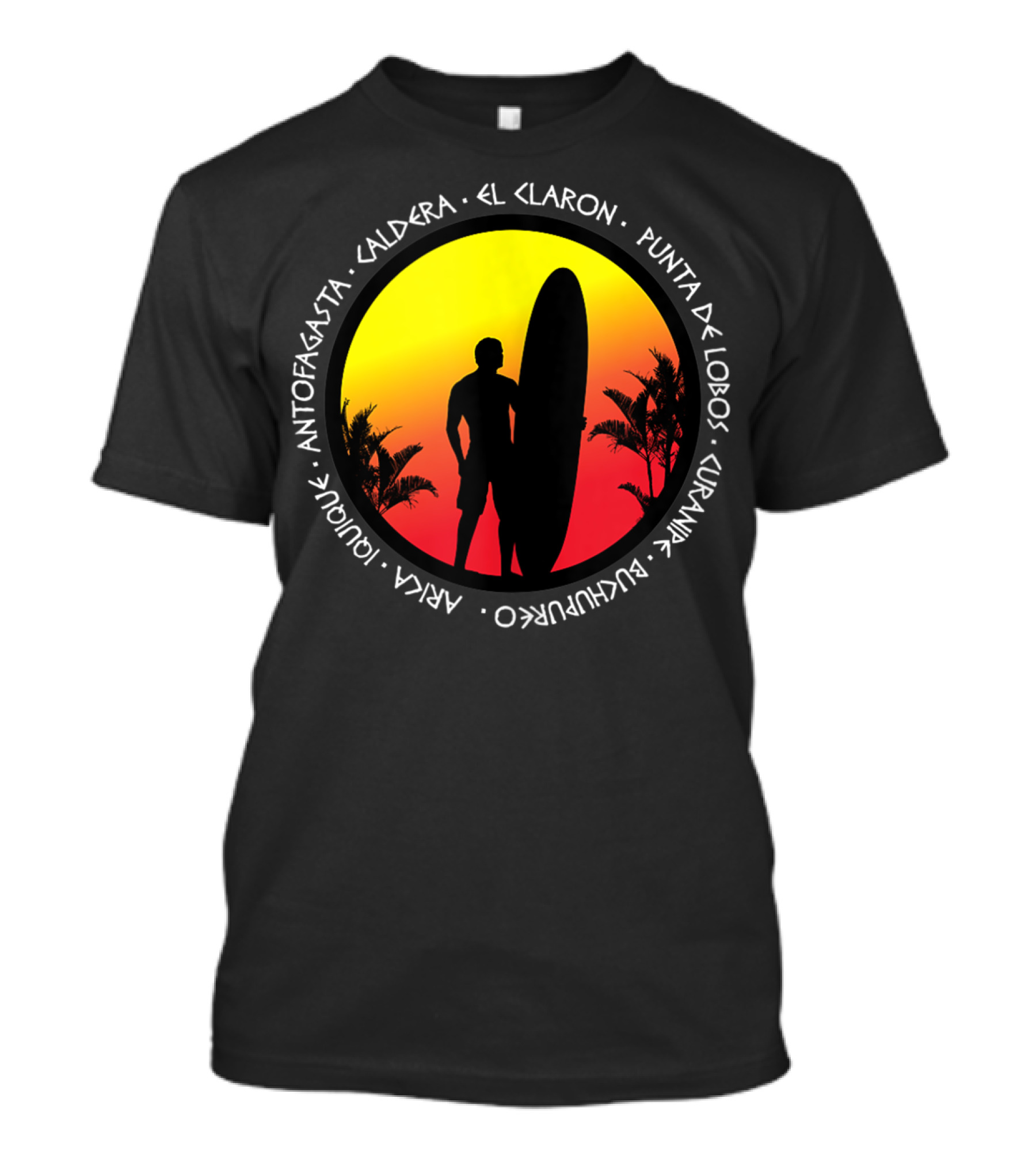 Chile Surf NX Antofagasta Caldera El Claro Punta De Lobos Curanipe Buchupureo Arca Iquique T-Shirt