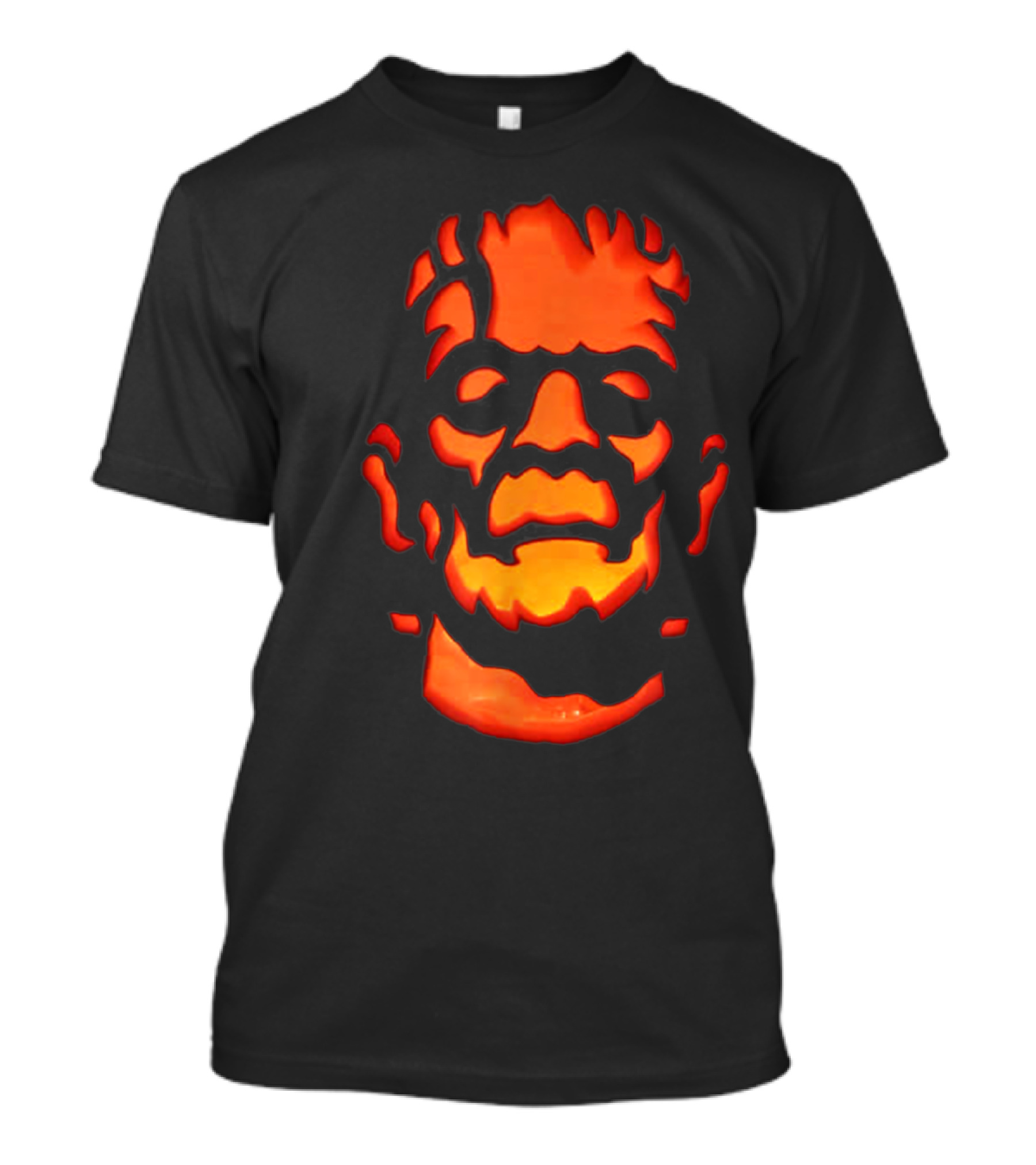 Frankenstein Pumpkin Carving Face Illuminated T-Shirt