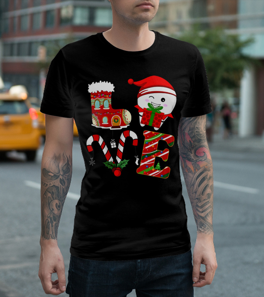 Love Christmas Dental Assistant Funny T-Shirt