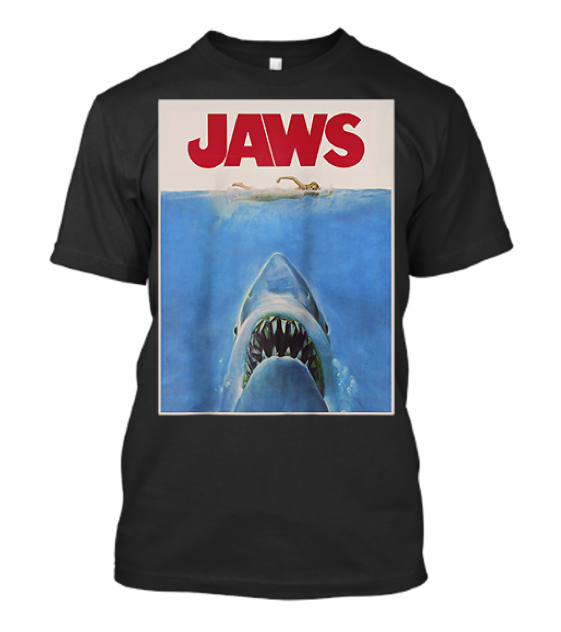Jaws Movie Poster Classic Shark Image T-Shirt