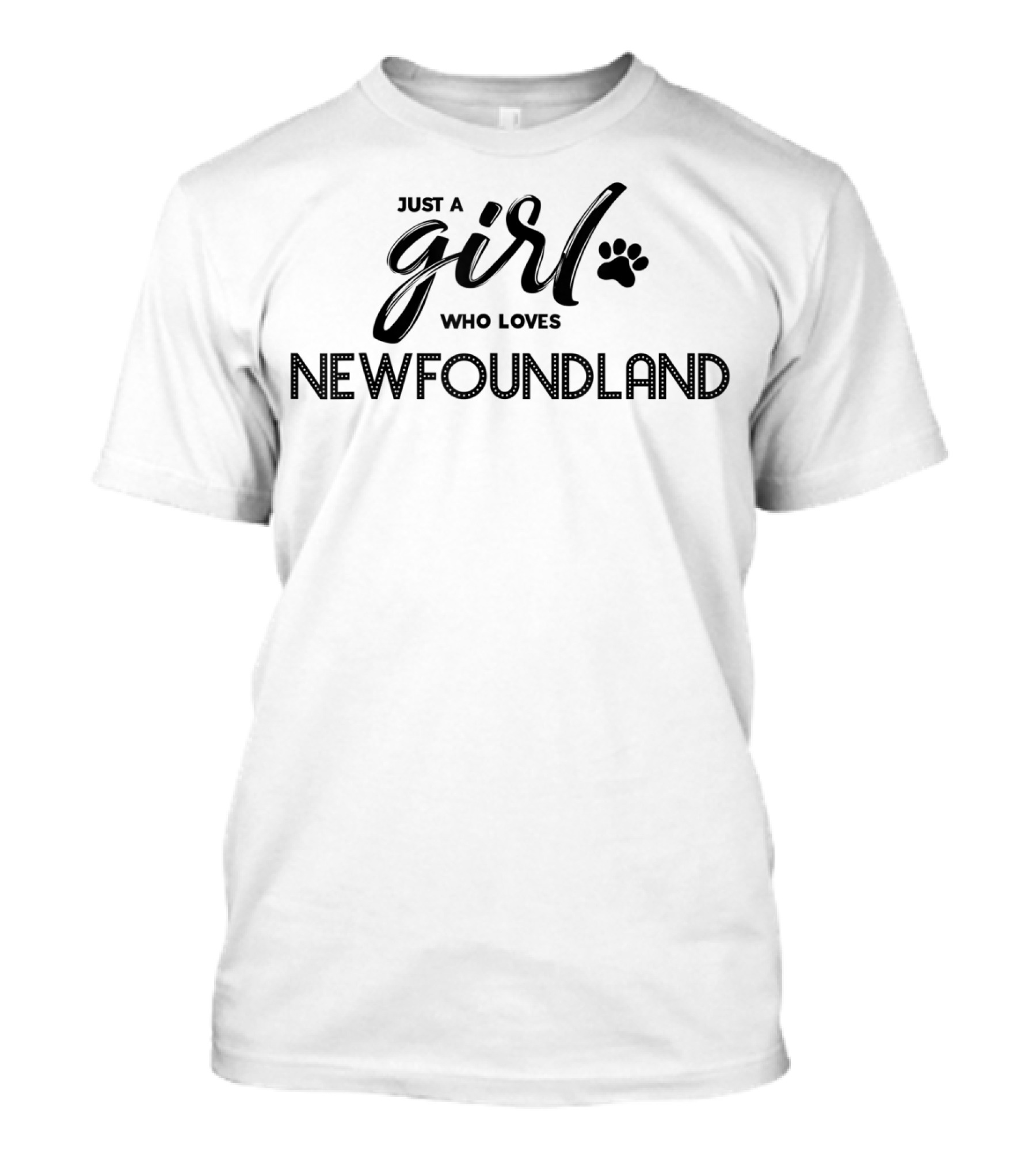 Just A Girl Who Loves Newfoundland Dog T-Shirt