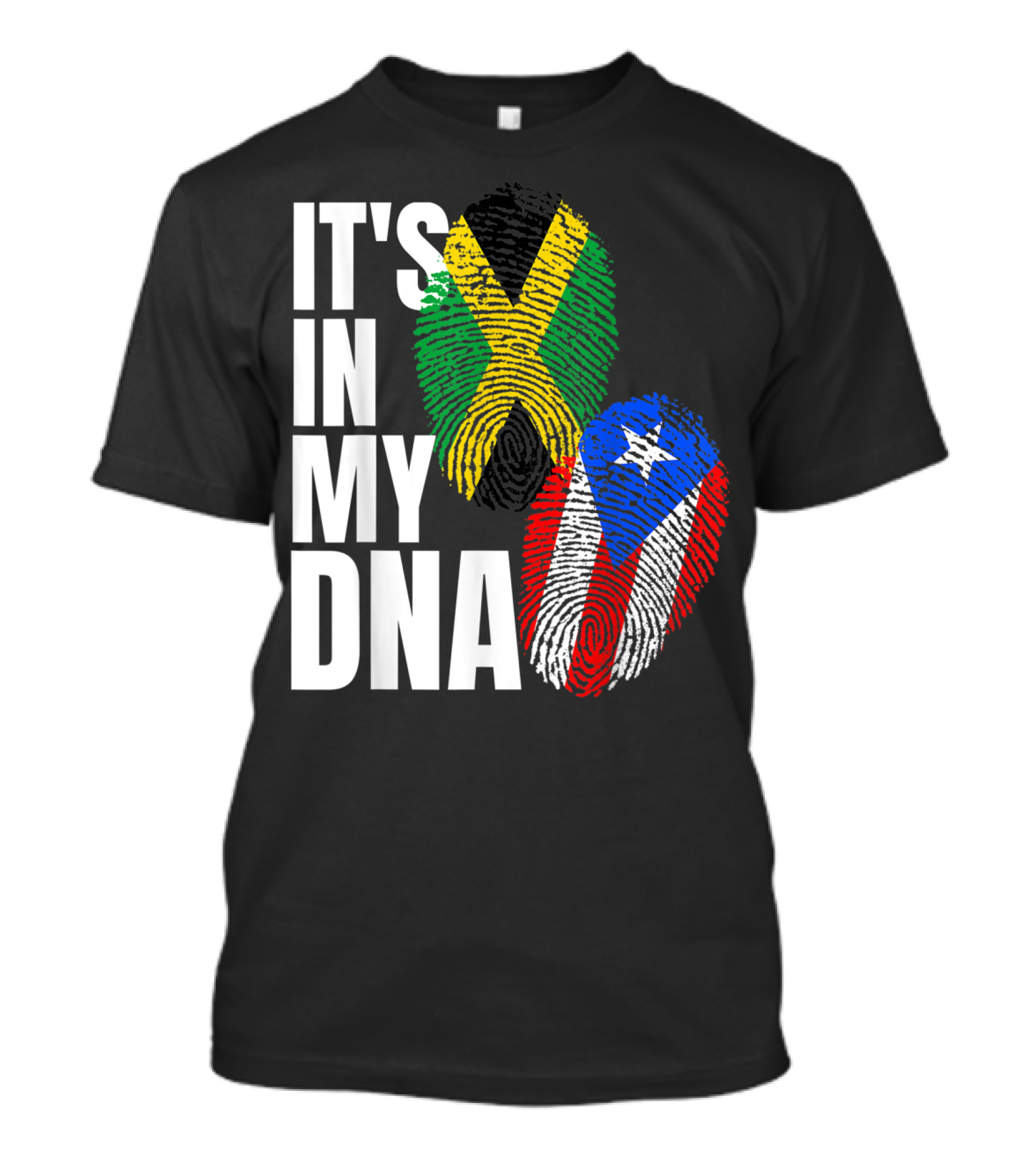 It's In My DNA Jamaican And Puerto Rican Flags T-Shirt