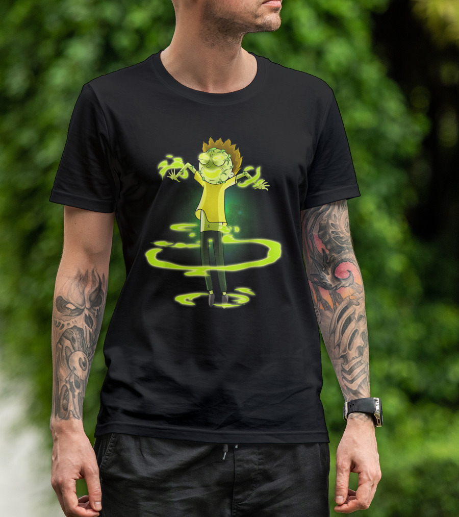 Mademark X Rick And Morty Possessed Glowing Morty T-Shirt
