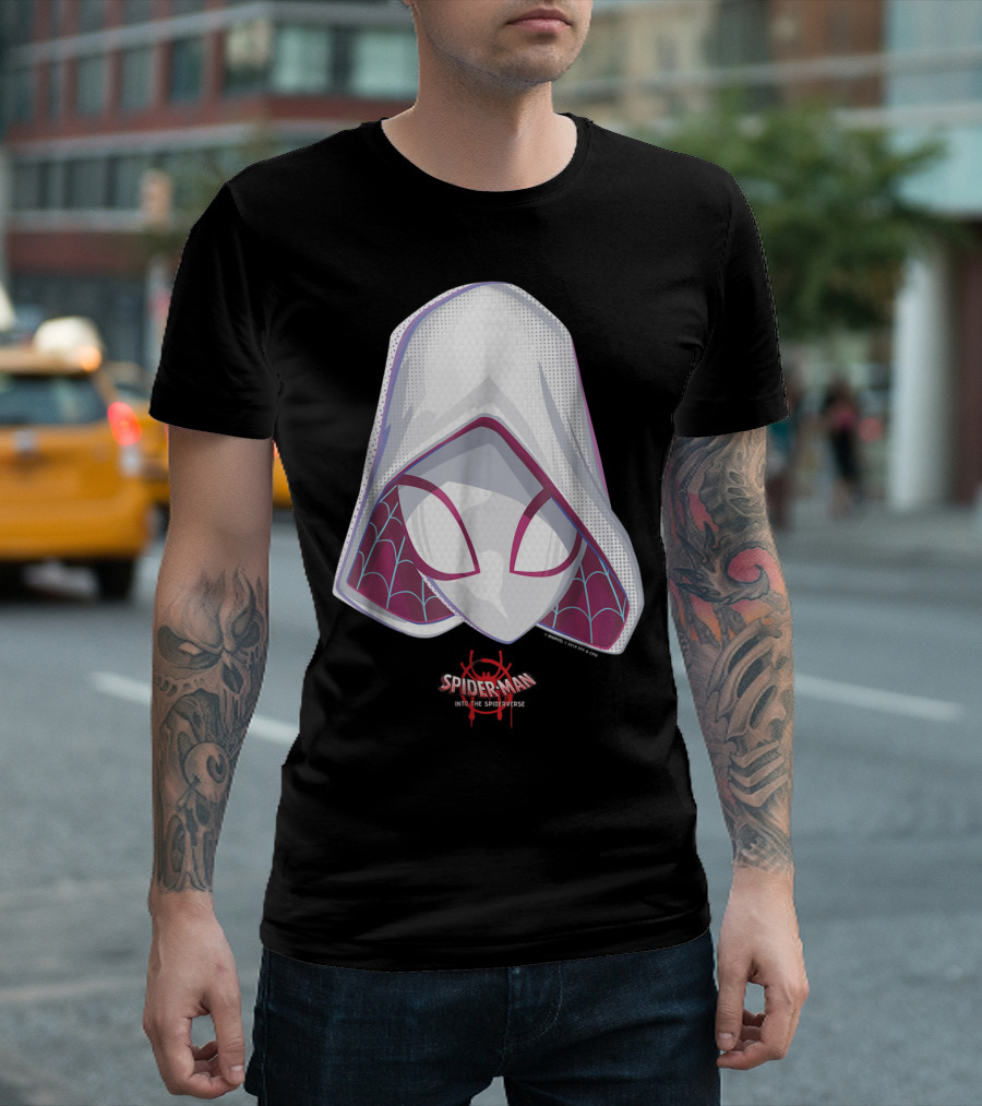 Spidergwen Spider-Man Into The Spiderverse Mask T-Shirt