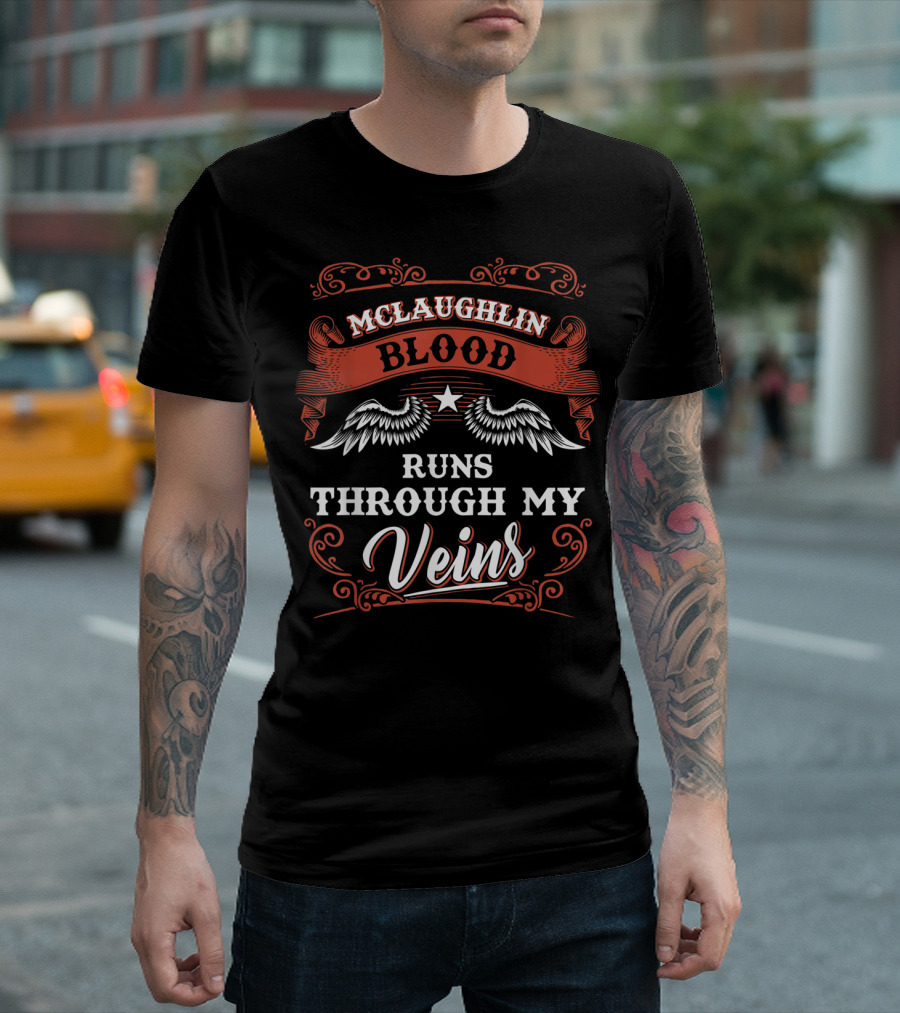 Mclaughlin Blood With Wings And Star Heritage T-Shirt