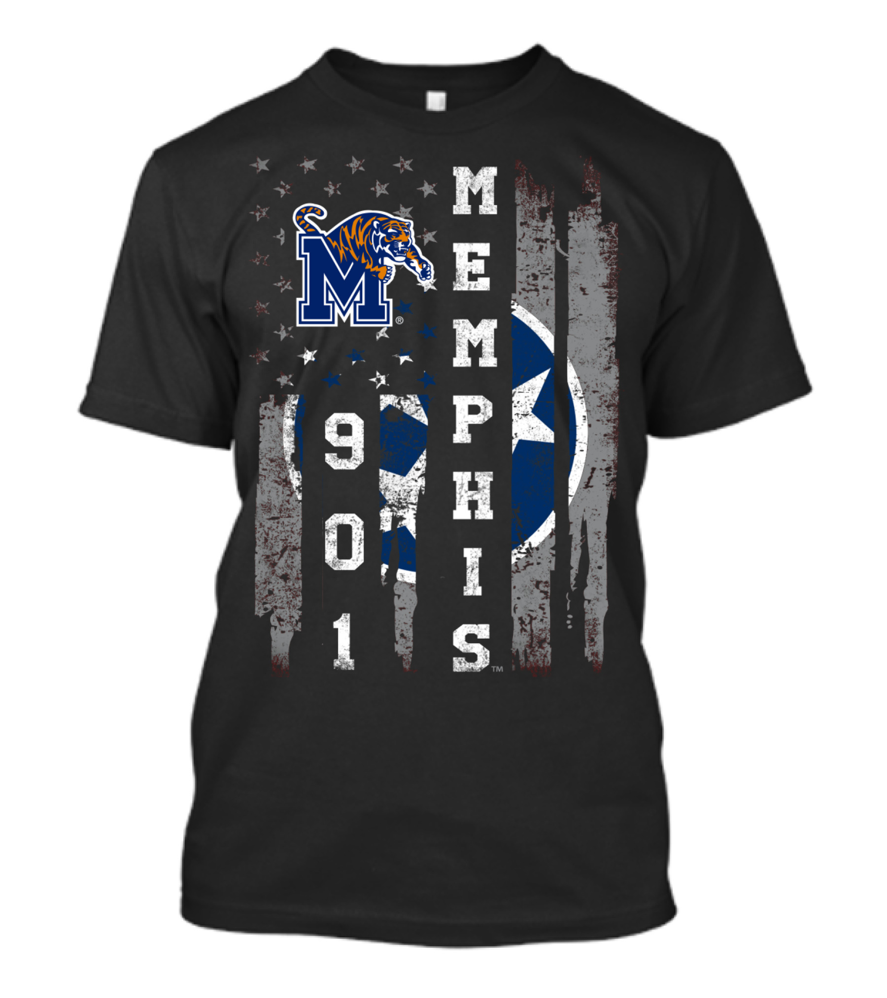 Memphis Tigers 901 Stars And Tennessee Flag T-Shirt