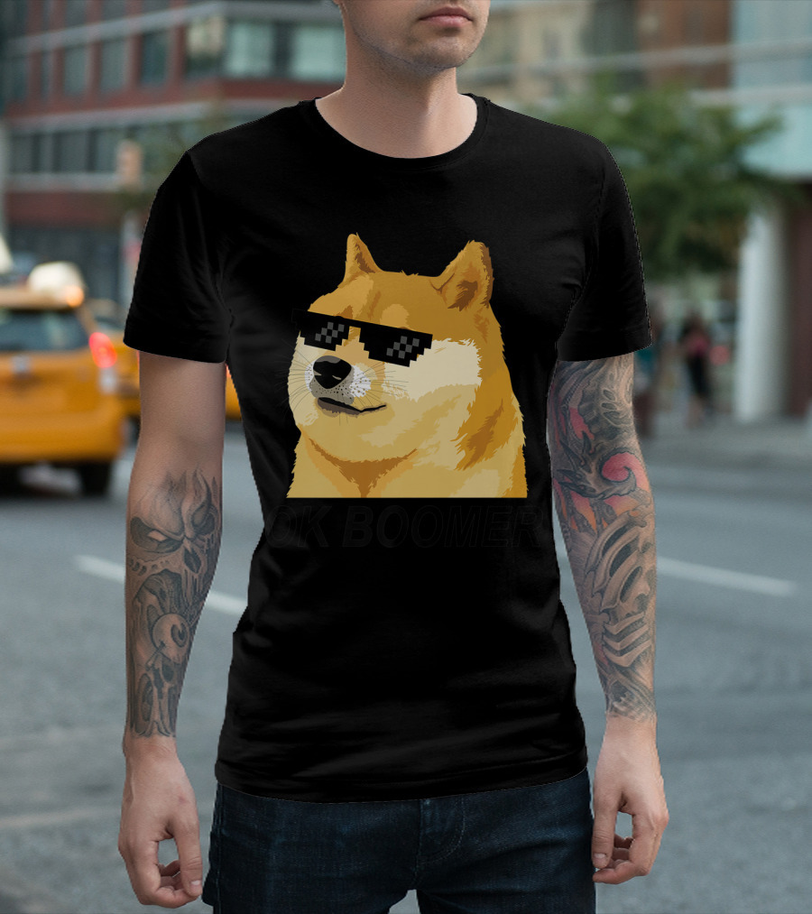 OK Boomer Shiba Inu Doge Meme Sunglasses T-Shirt