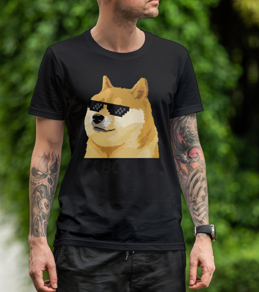 OK Boomer Shiba Inu Doge Meme Sunglasses T-Shirt
