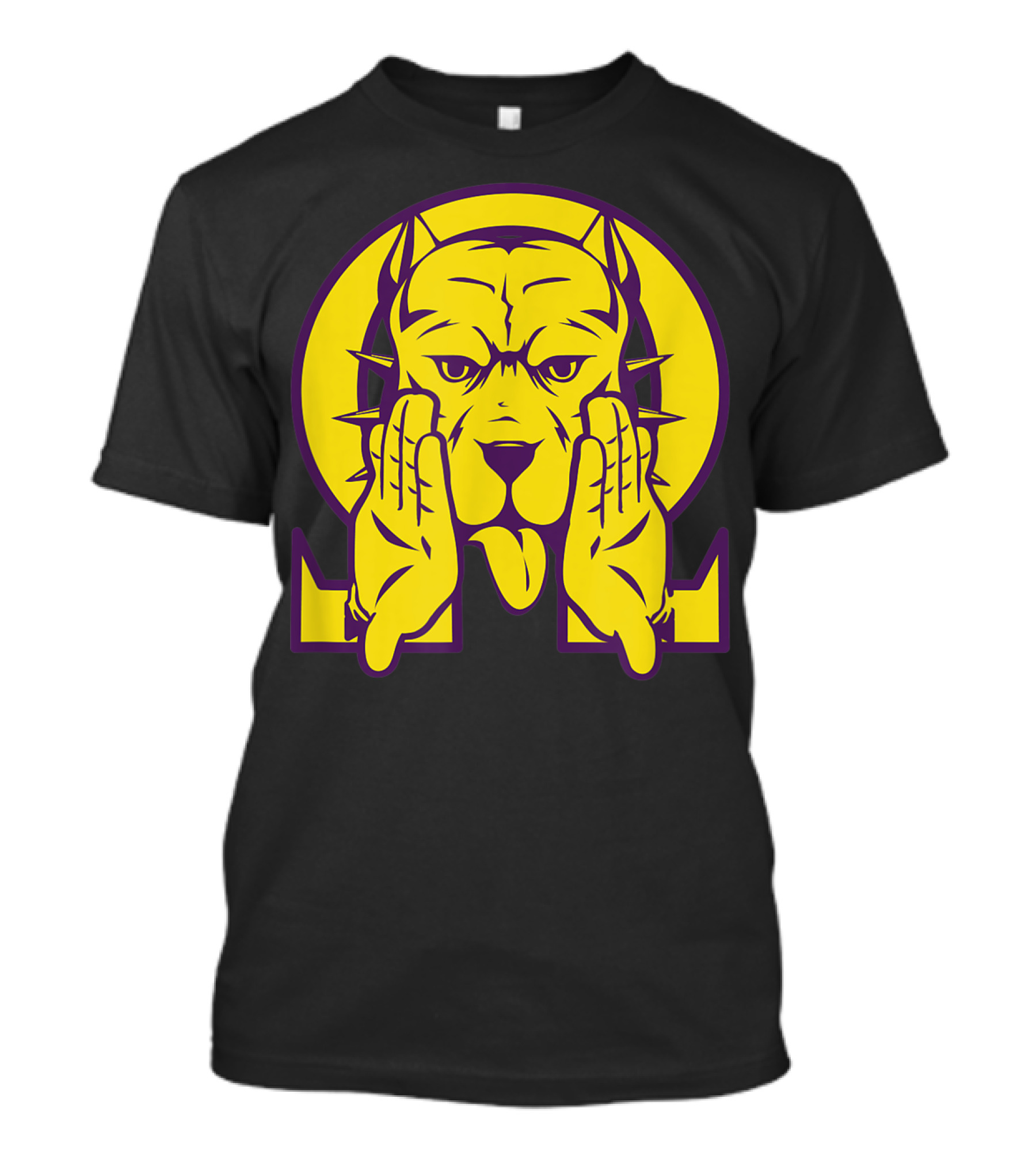 Omega Psi Phi Bulldog Purple Gold Atomic Dog Que T-Shirt