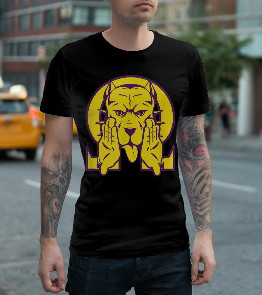 Omega Psi Phi Bulldog Purple Gold Atomic Dog Que T-Shirt