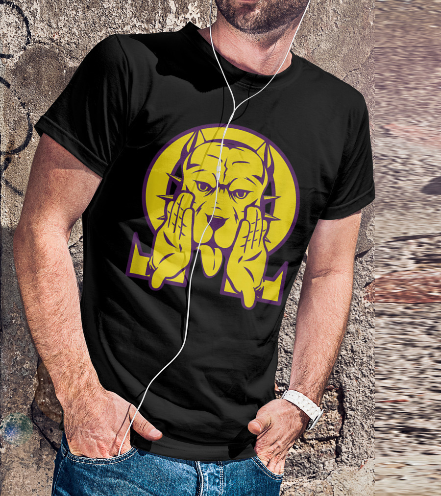 Omega Psi Phi Bulldog Purple Gold Atomic Dog Que T-Shirt