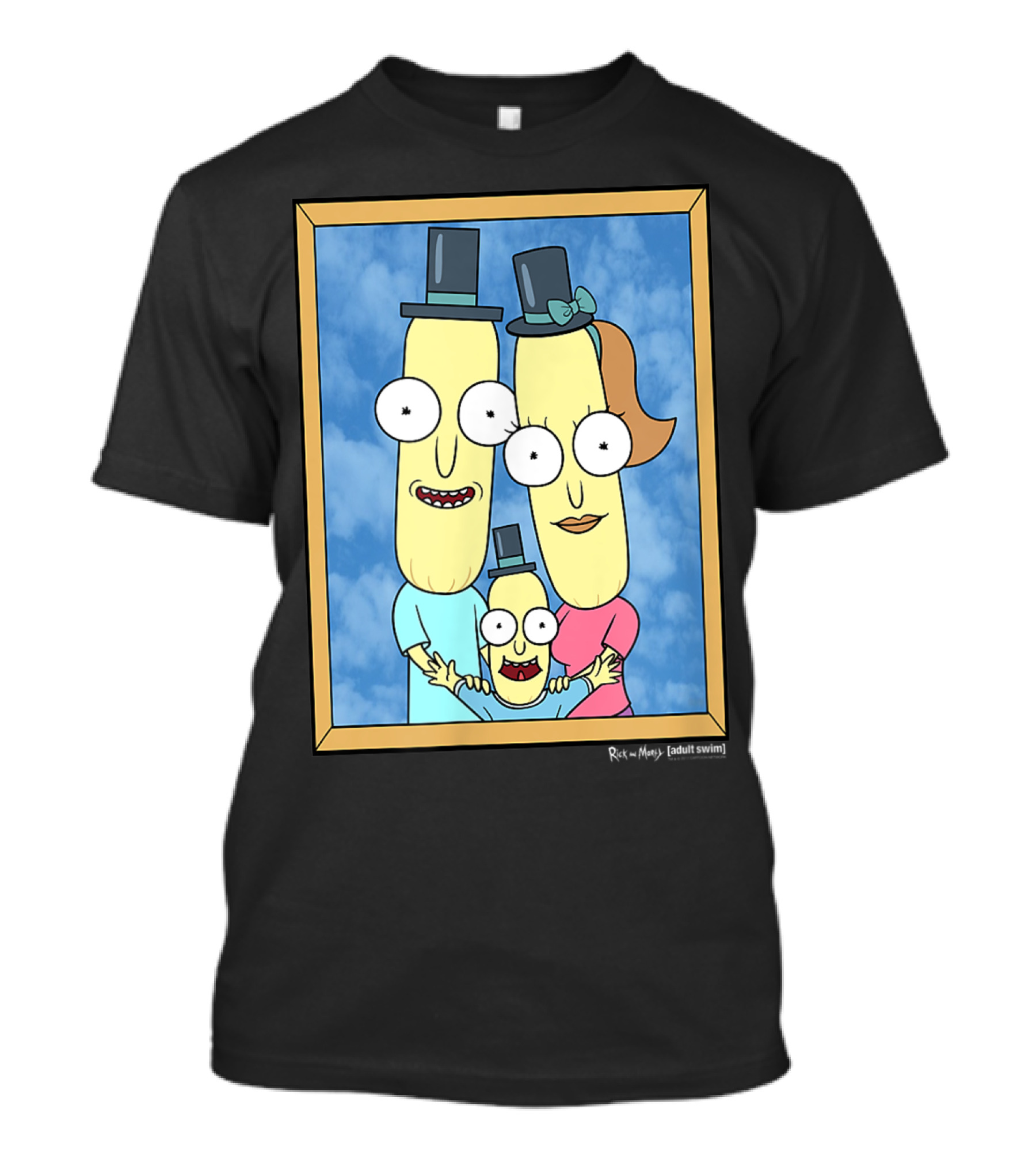 Rick And Morty Lil' Poopy Family Portrait Adult Swim T-Shirt
