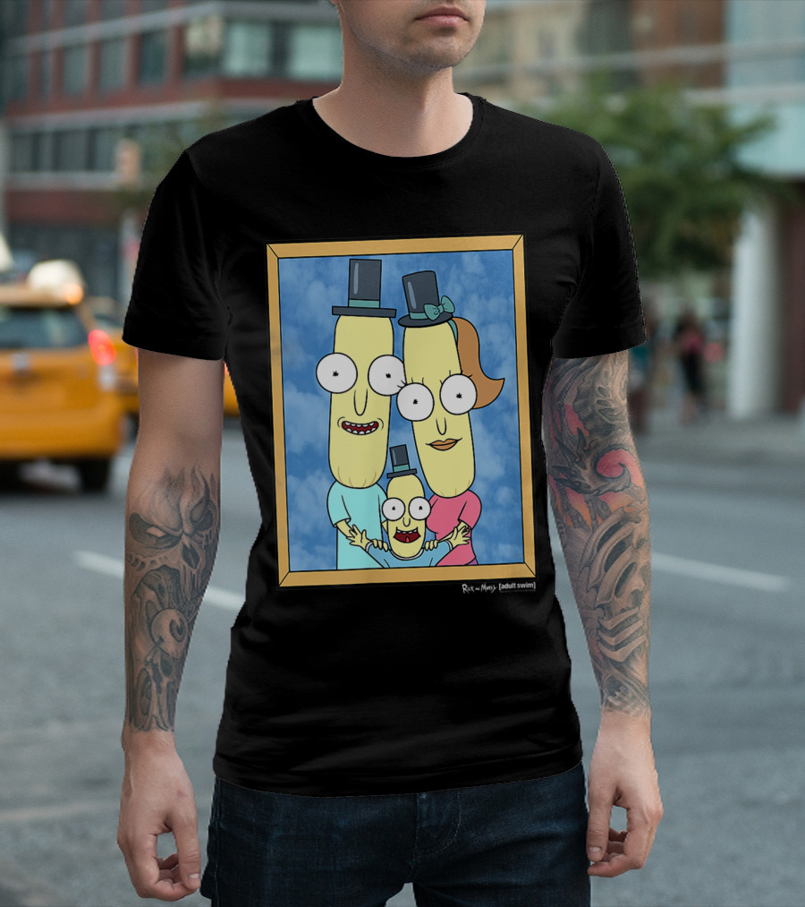 Rick And Morty Lil' Poopy Family Portrait Adult Swim T-Shirt