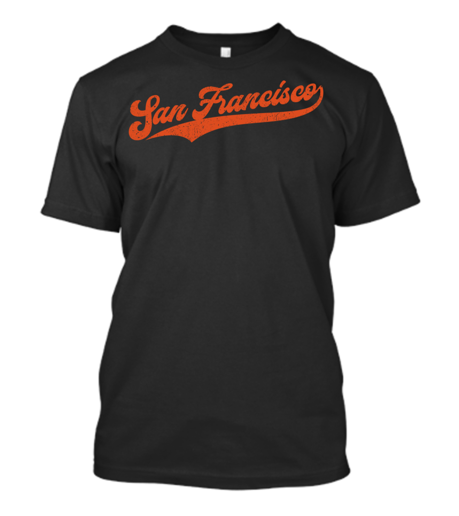 San Francisco Baseball Vintage California Classic Orange Script T-Shirt