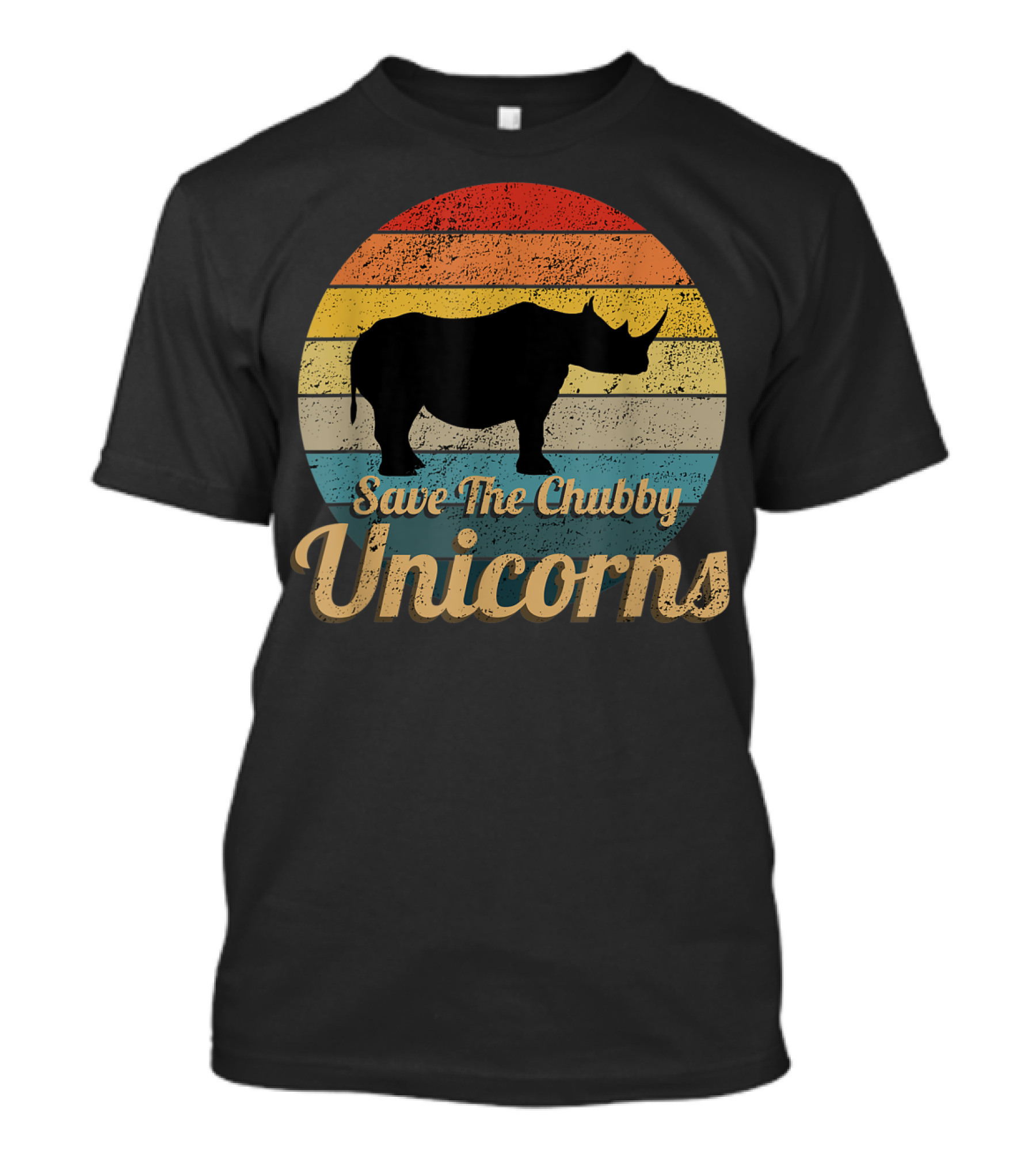 Save The Chubby Unicorns Vintage Rhino T-Shirt