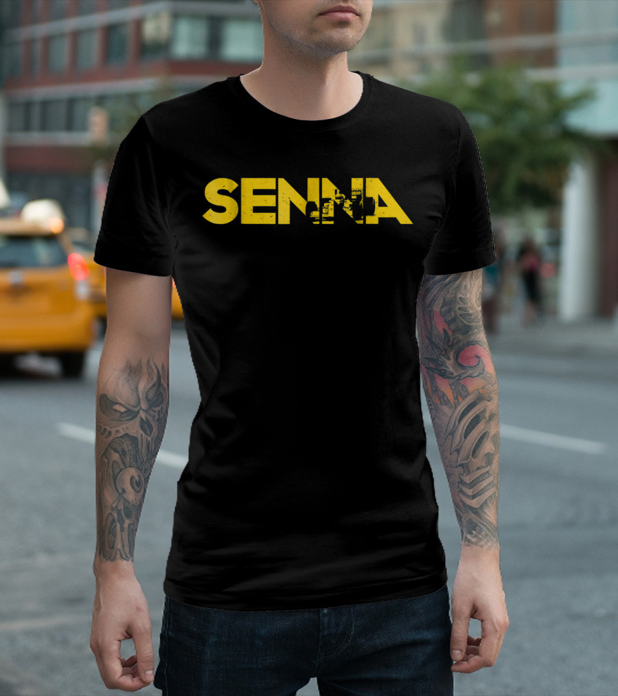 Senna Brazil I Love Racing Motorcycle Classic T-Shirt