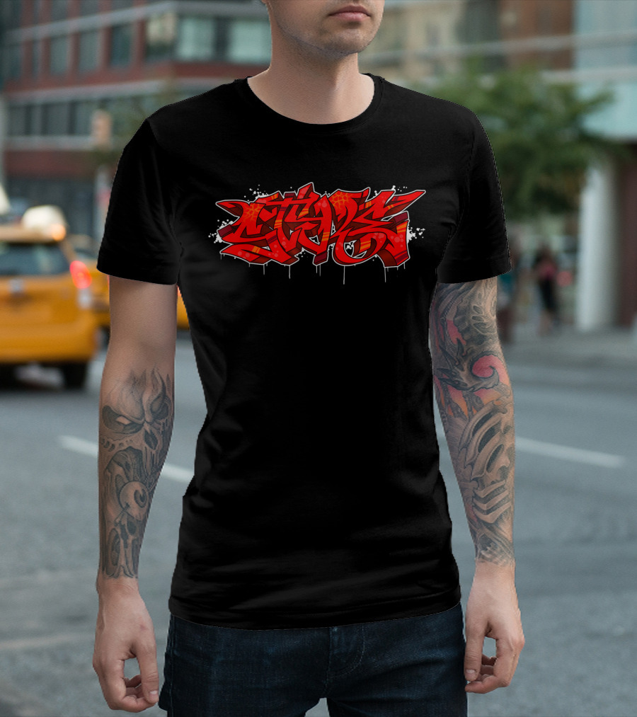 Style Hiphop Red Graffiti Piece T-Shirt