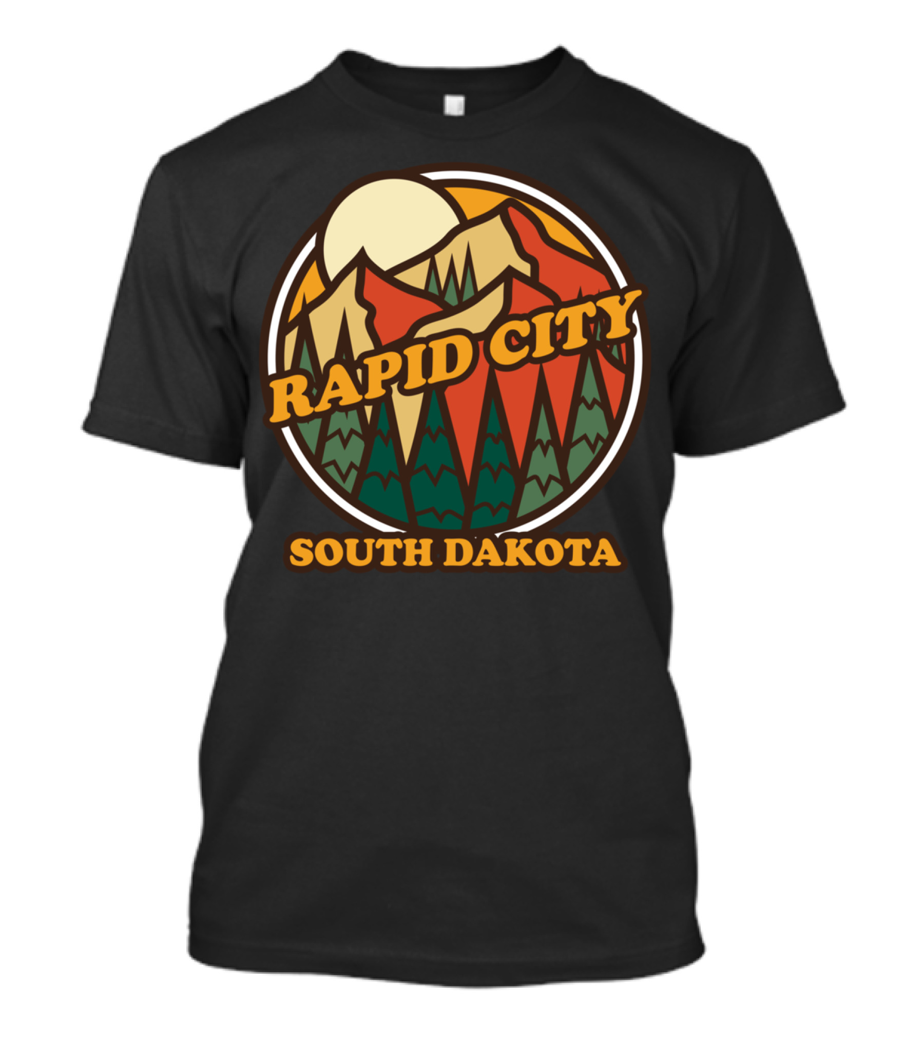 Rapid City South Dakota Vintage Mountain Sun T-Shirt