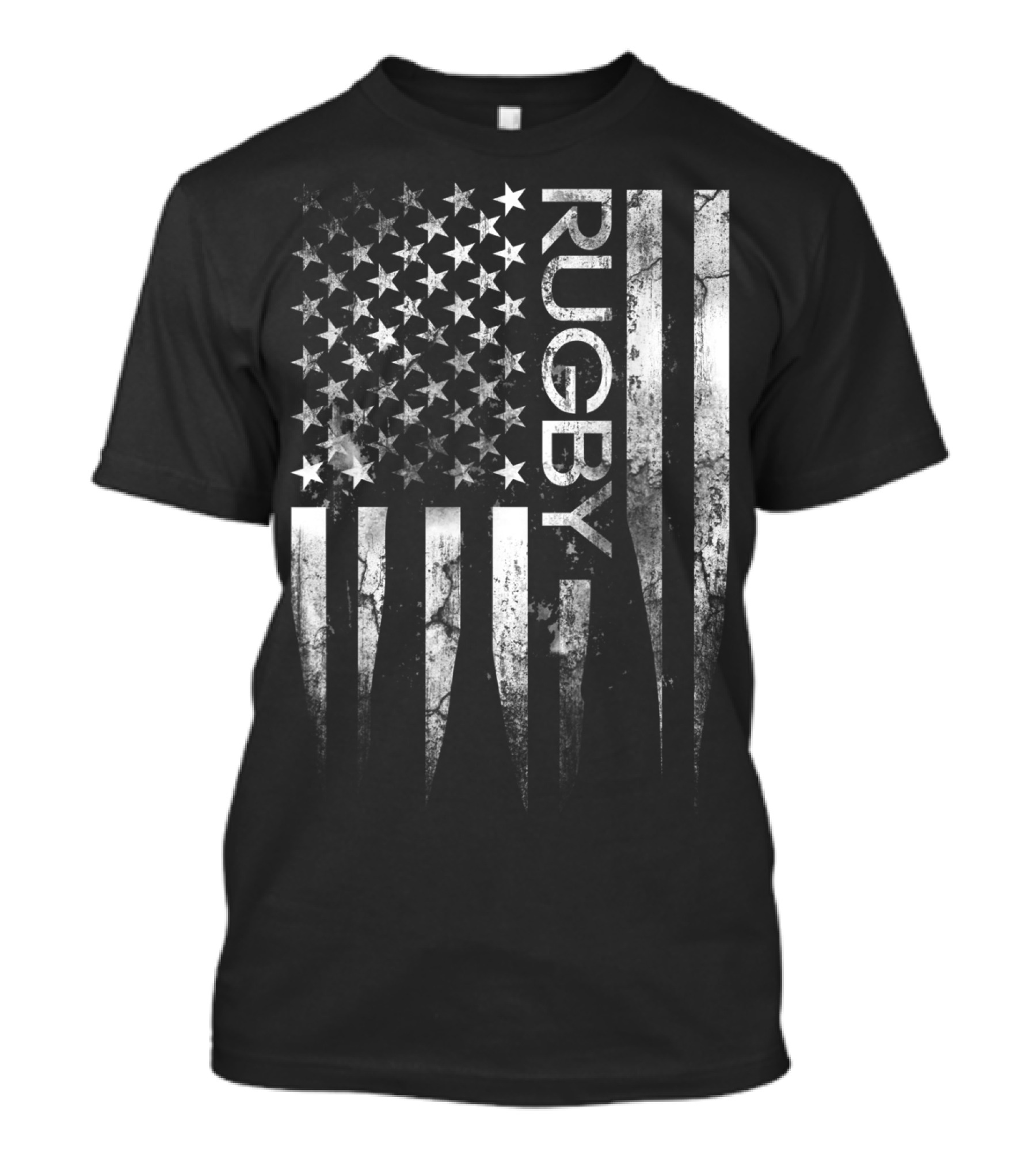 Rugby Vintage American Flag USA Sport Lover T-Shirt