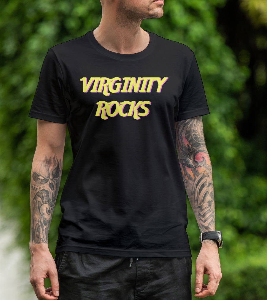 Virginity Rocks Yellow T-Shirt