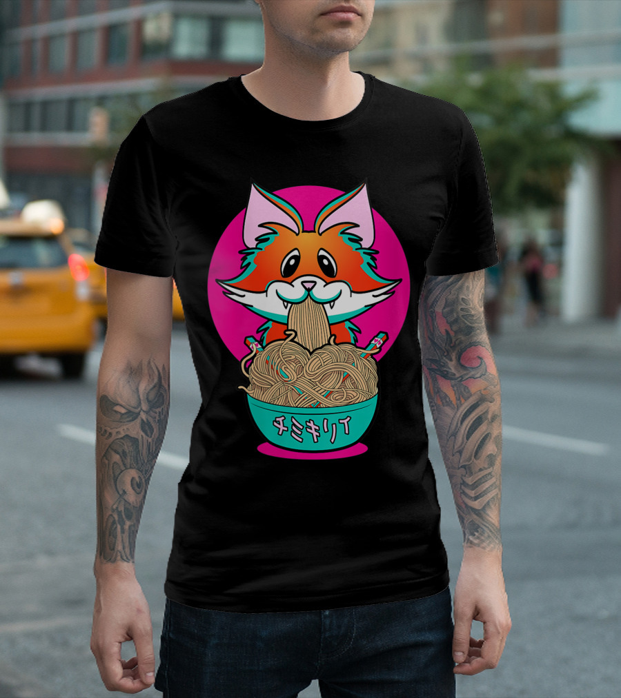 Kawaii Shiba Eating Ramen Noodle Japanese T-Shirt