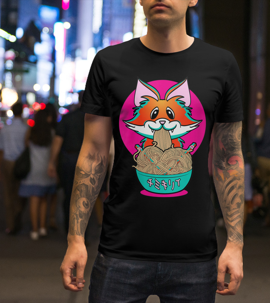 Kawaii Shiba Eating Ramen Noodle Japanese T-Shirt