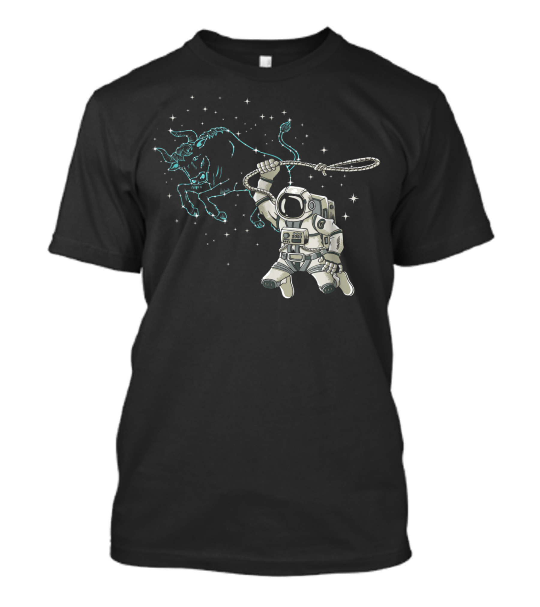 Woot Space Cowboy Astronaut Lassoes Taurus Constellation T-Shirt