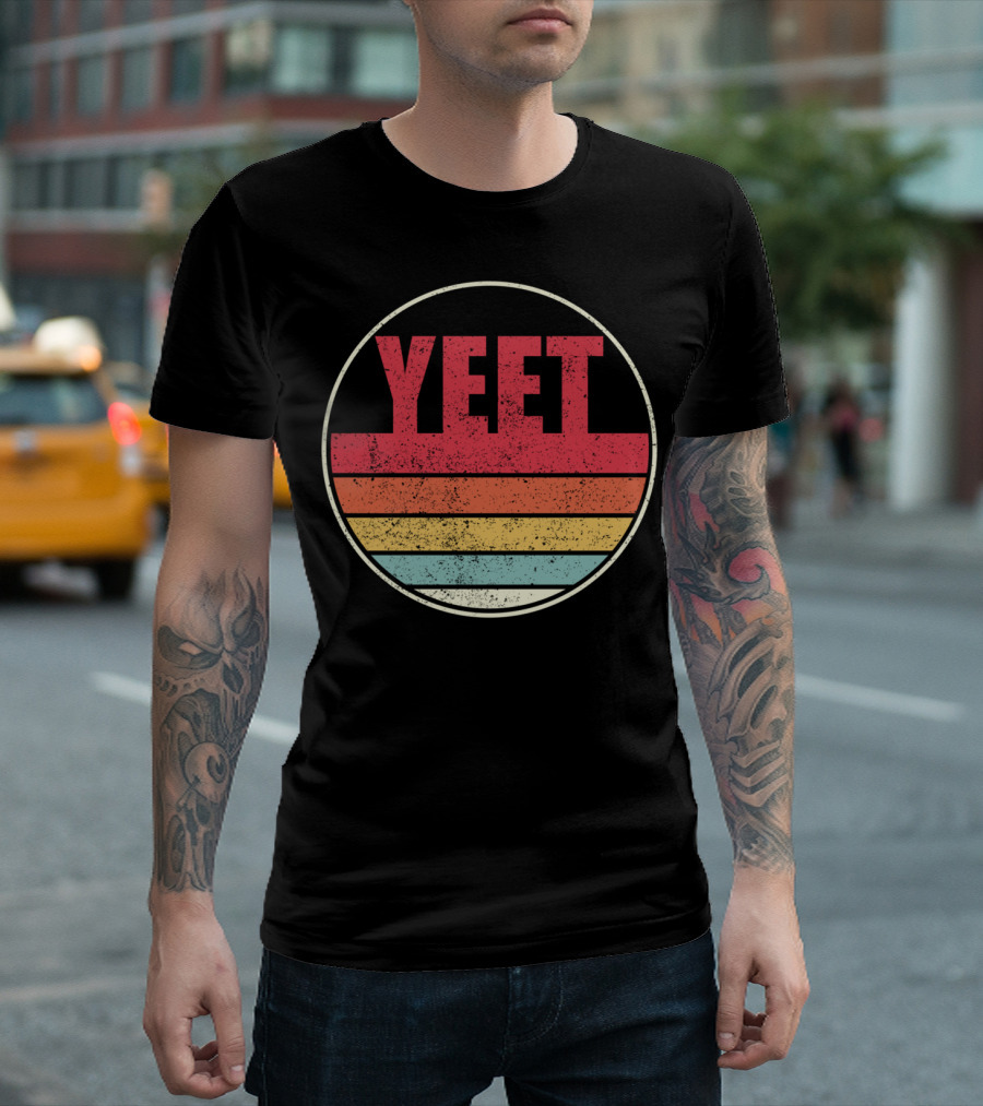 YEET Retro Vintage Stripes Dab Merchandise T-Shirt